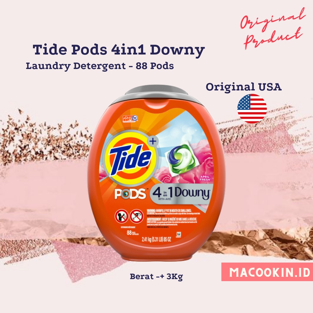 Jual Tide Pods 4in1 Downy April Fresh 88 Pod Laundry Detergent