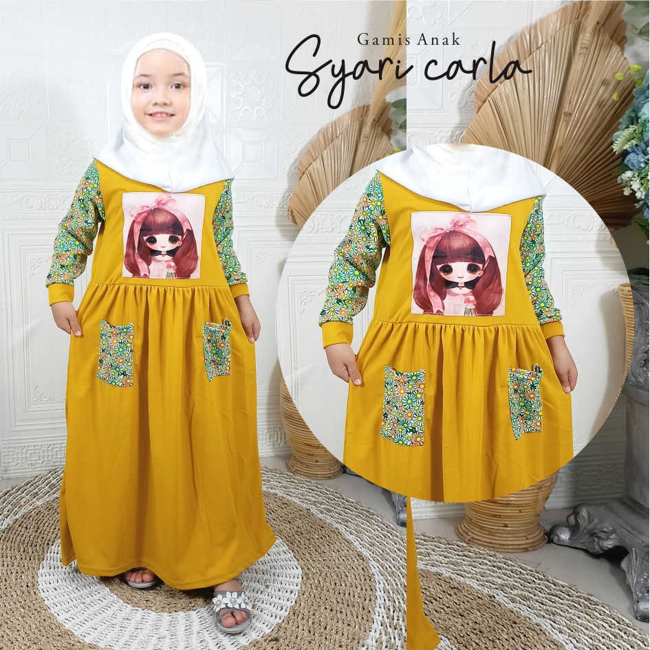 Gamis Anak Murah Viral Syari Carla CF Kids