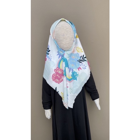 VOAL PRINTING INSTANT ANAK NOTIF UNICORN BUNGA PELANGI / VOAL PRINTING MOTIF ANAK / HIJAB INSTANT ANAK