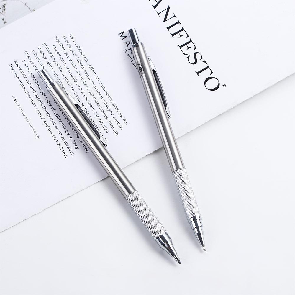 R-flower Pensil Otomatis Perlengkapan Menulis Kantor Untuk Siswa Menggambar Stainless Steel 0.3/0.5/0.7/0.9/1.3/2.0/3.0mm Pensil Mekanik