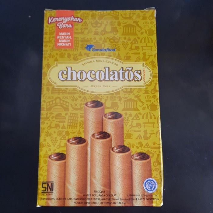 

chocolatos wafer roll 1000 isi 20 pcs