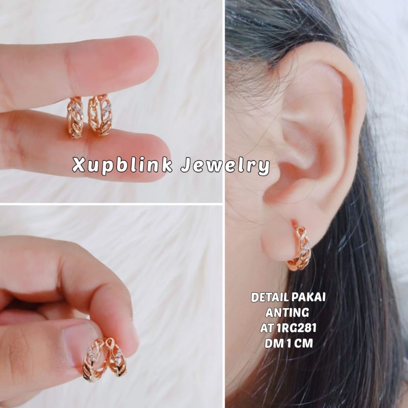 Anting Klip Wanita Titanium Fashionable