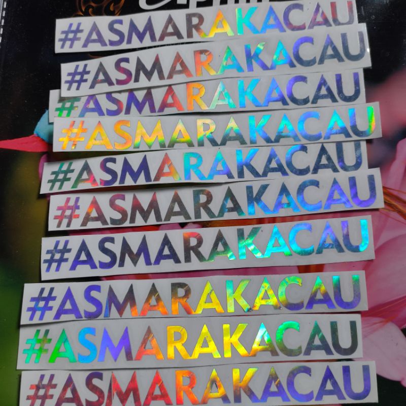 PROMO!!STIKER CUTTING HOLOGRAM #ASMARAKACAU | STIKER HELM , MOTOR , DANLAINNYA