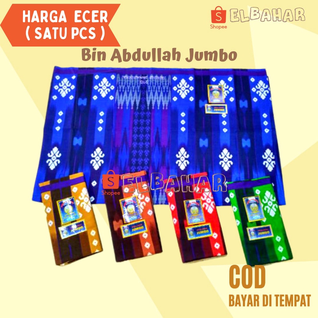 Sarung Samarinda BIN ABDULLAH Jumbo | Sarung Tenun Samarinda Remaja Dewasa