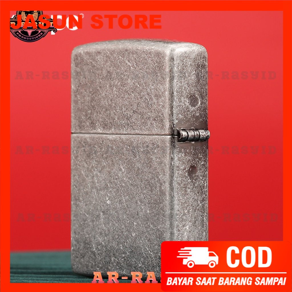 Bisa COD! Korek Api Minyak Zippo Silver Motif Red Heart Eternal Love