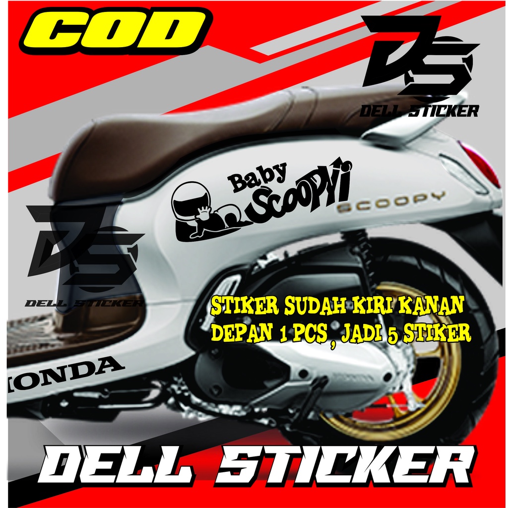 Stiker Scoopy BABY SCOOPY / STIKER MOTOR LUCU / Cutting Cticker Scoopy / Cutting Striping Scoopy PRE