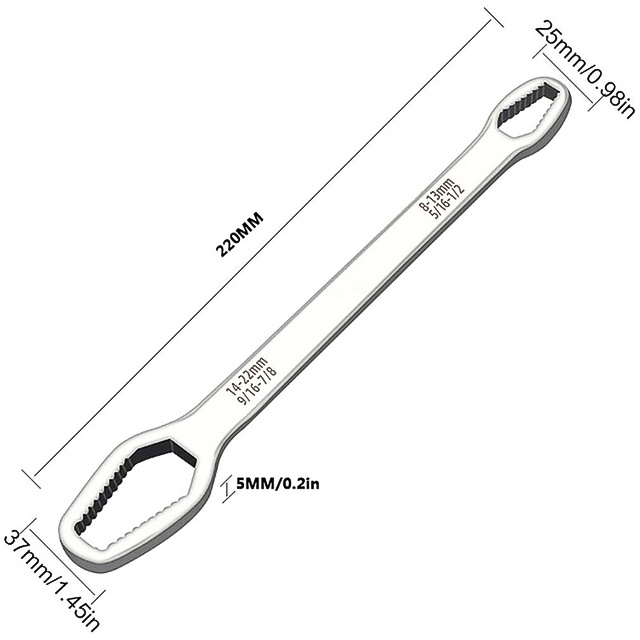 Kunci Pas Universal Adjustable Torx Kacamata Kunci Pas 8-22Mm Ratchet Kunci Pas untuk Sepeda Motor Mobil