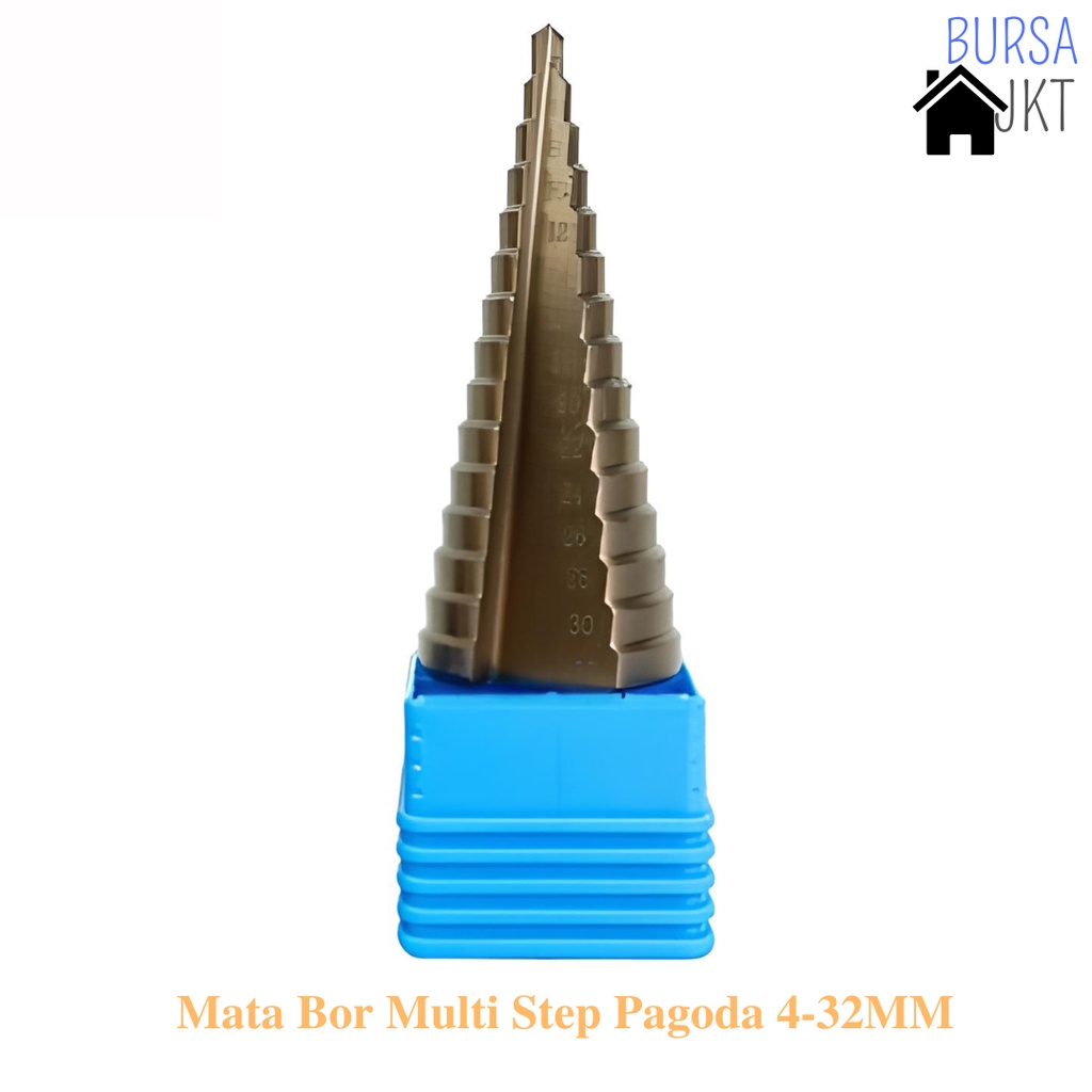 MATA BOR PAGODA BESI STEP 4-32 DRILL COBALT KUNINGAN CONE