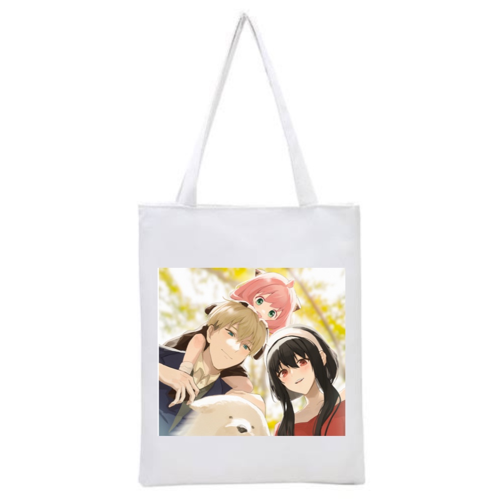 TOTEBAG Resleting Printing SPY X FAMILY manga anime Jepang merchandise tas sekolah kuliah kampus || kiiyoomii ||