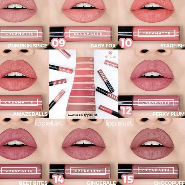 Produk trendy--[Color 1-19] EMINA Creamatte Lip Cream / Cream Matte 5.5gr
