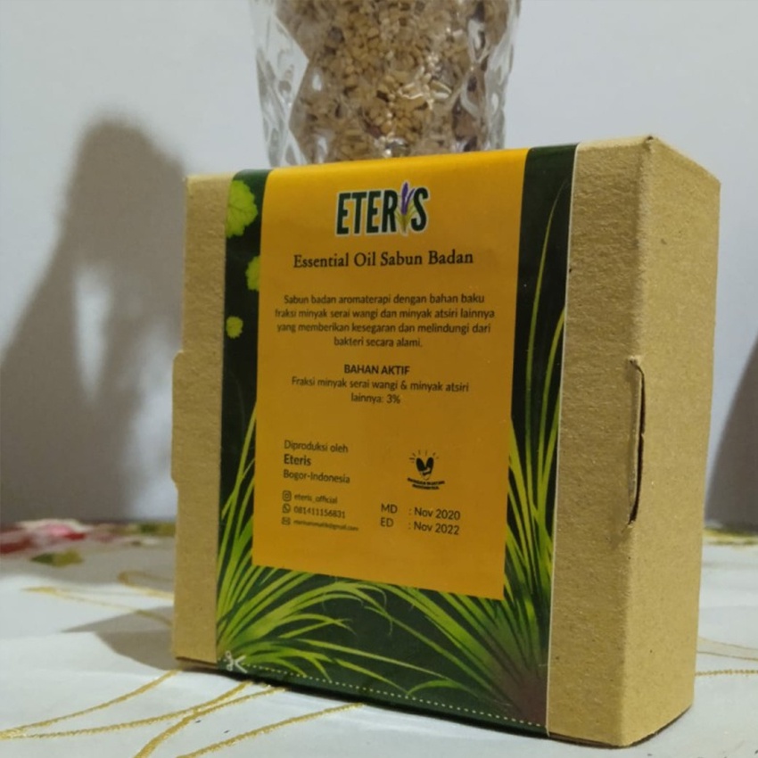 Eteris sabun alami sereh wangi dan minyak zaitun aromaterapi body soap