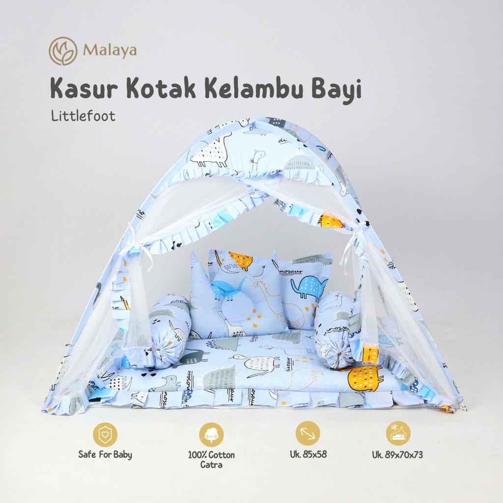 MALAYA BABY KASUR KOTAK SET KELAMBU / KASUR BAYI SET KELAMBU / KASUR BABY SET KELAMBU / ALAS TIDUR BAYI BAYI SET KELAMBU BANTAL GULING BISA DI LEPAS / ALAS TIDUR BAYI EMPUK / PERLENGKAPAN TIDUR BAYI / KADO KELAHIRAN BAYI / KELAMBU BAYI ANTI NYAMUK