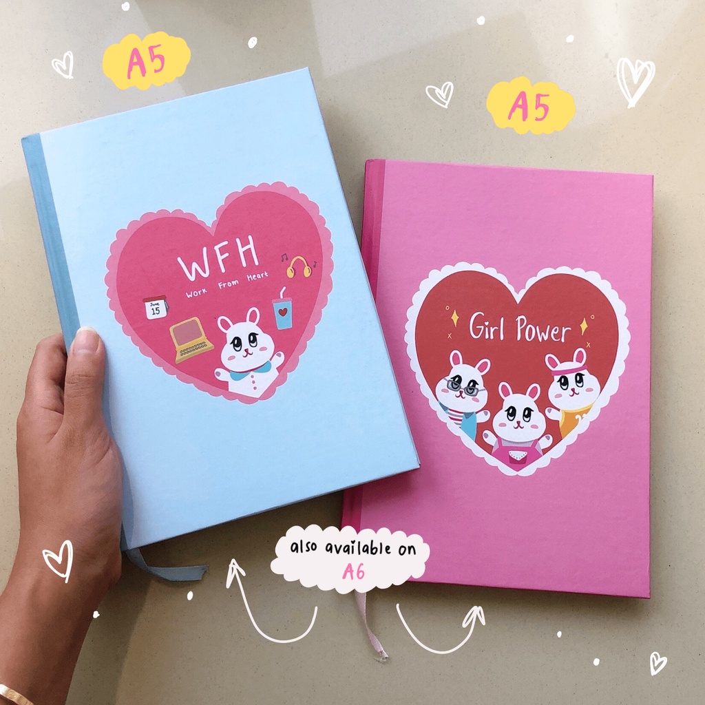 

[Promo] Notebook Jahit Hardcover Love Lucu Murah A5/A6 (buku tulis/buku catatan)