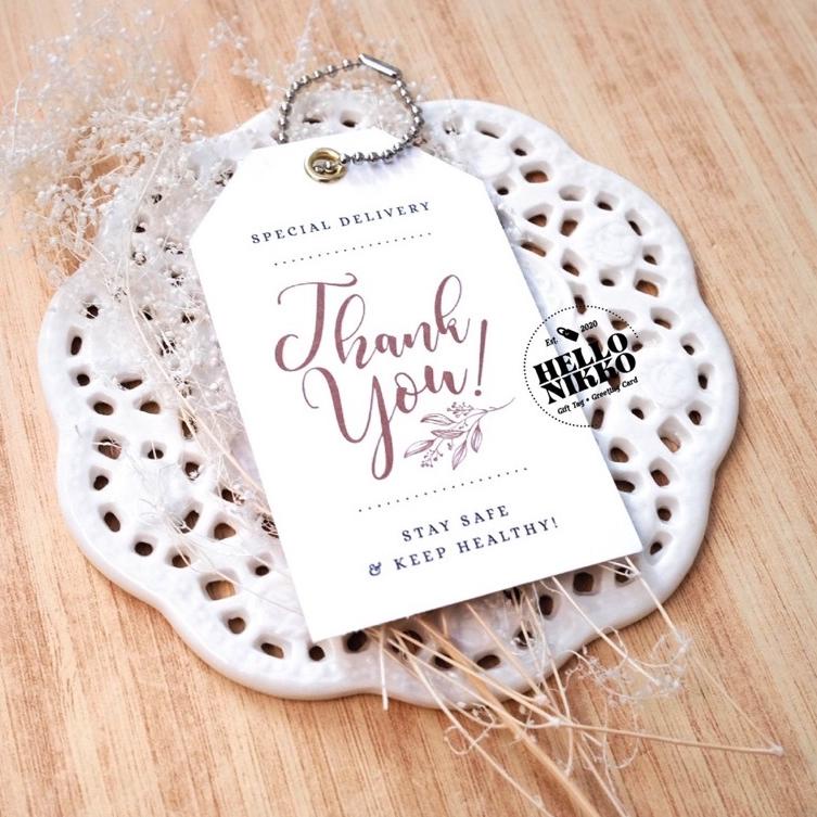 

codey5Y9k--Thank you FLORAL gift tag - untuk kado souvernir hadiah natal hampers isi 10 pcs