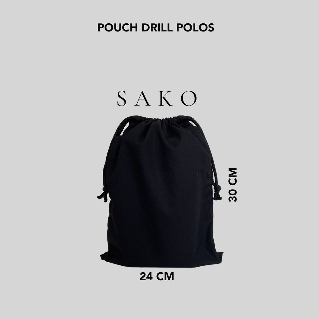 POUCH SERUT BAHAN KAIN DRILL POLOS