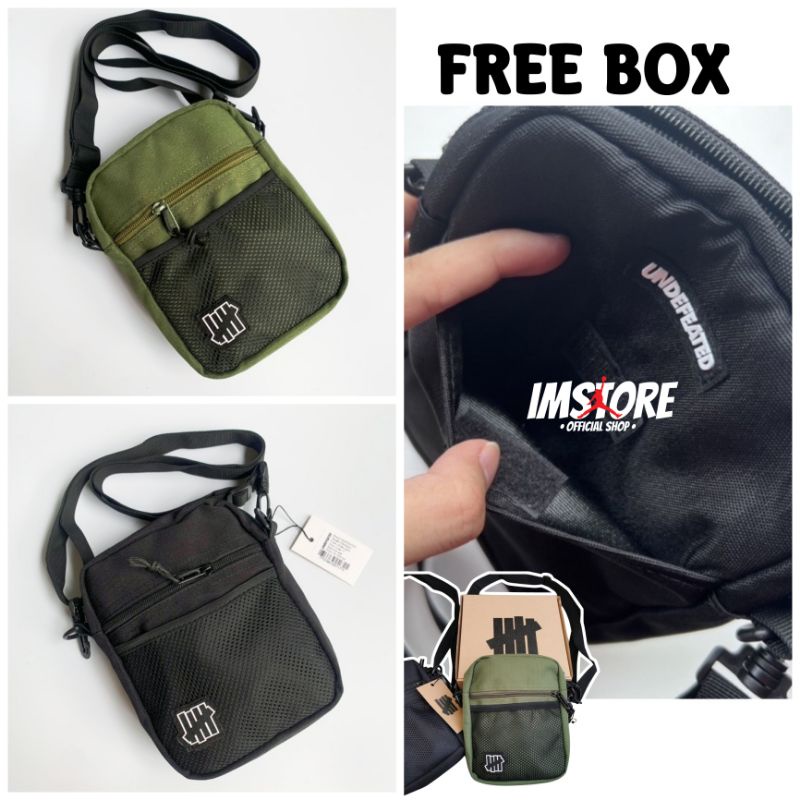 Undefeated Sling Bag Crossbody Bag Shoulder Bag / Tas selempang pria free box