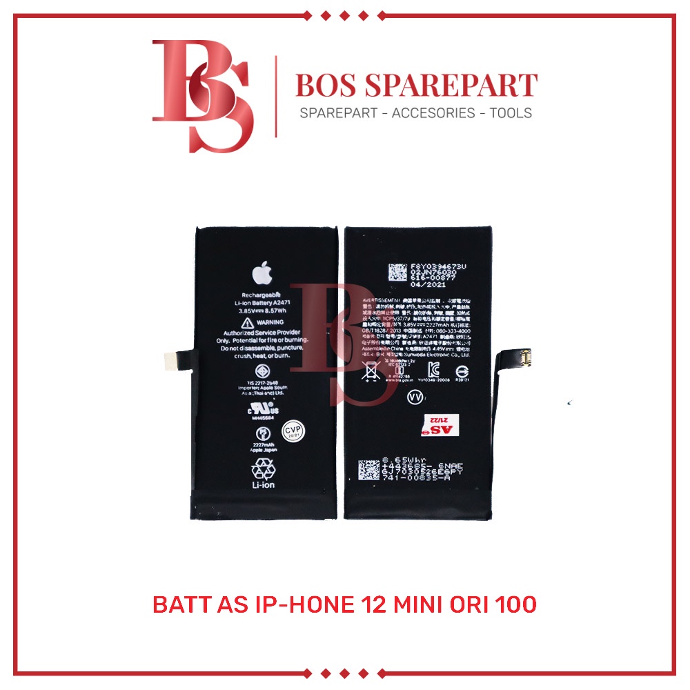 BATERAI  AS 12 MINI ORI 100 / BATTERY / BATRE