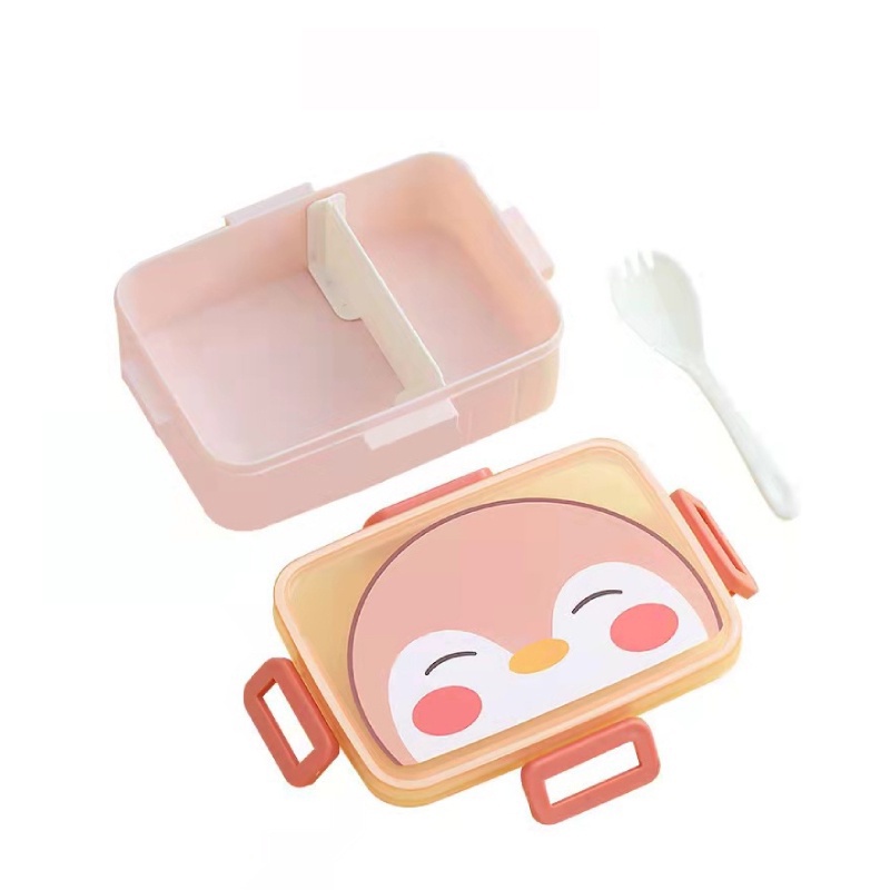 POTE Lunch box Set Kotak Bekal Makan PP Jerami Gandum 600 ml Lunch Box With Free Sendok BPA Free Kotak Bekal