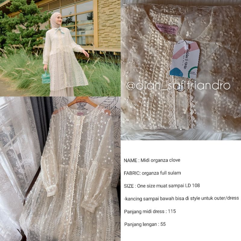 MIDI ORGANZA CLOVE HAIDEEORLIN HAIDEE ORLIN