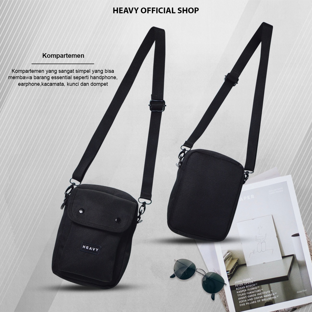 Heavy tas selempang pria siggler kanvas premium distro - Sling bag heavy original