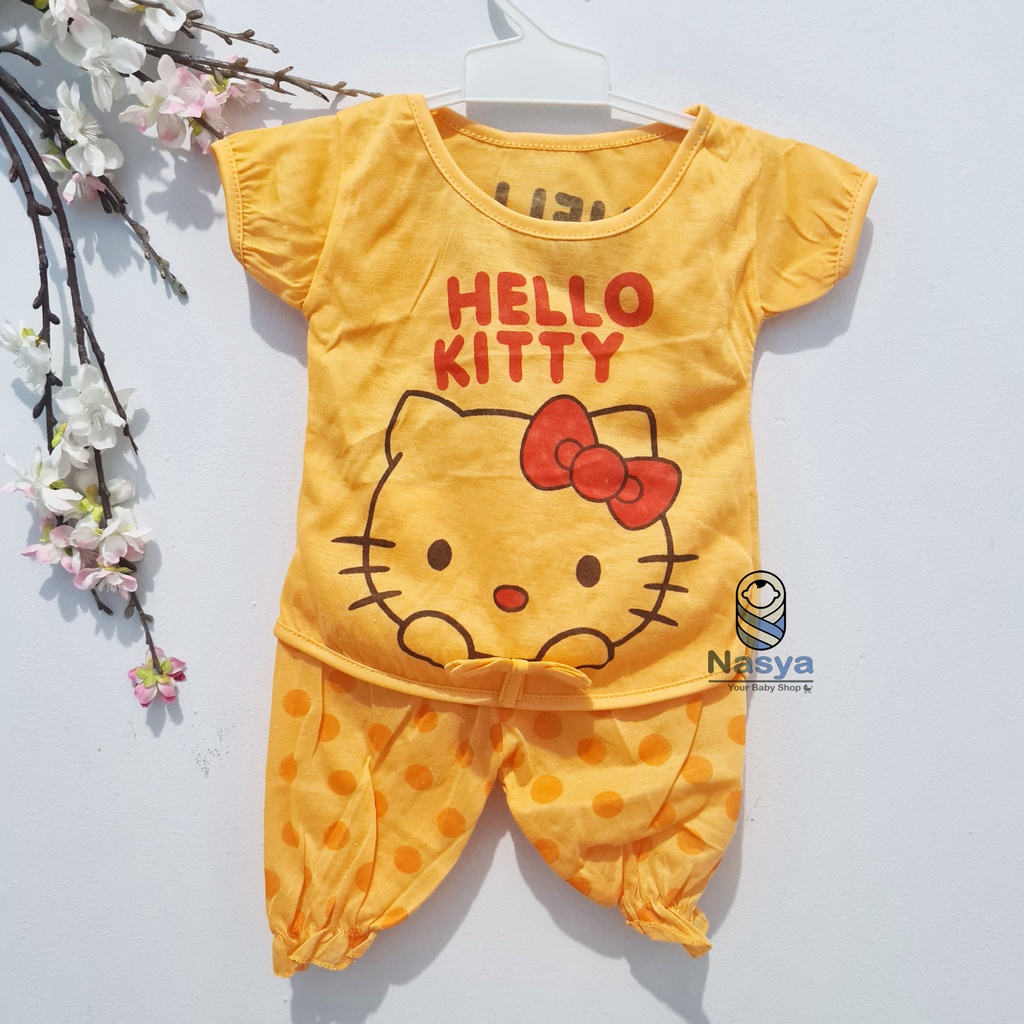 [N-010] Baju Bayi New Born hello kitty / Setelan sehari-hari anak perempuan (0-6 bulan)