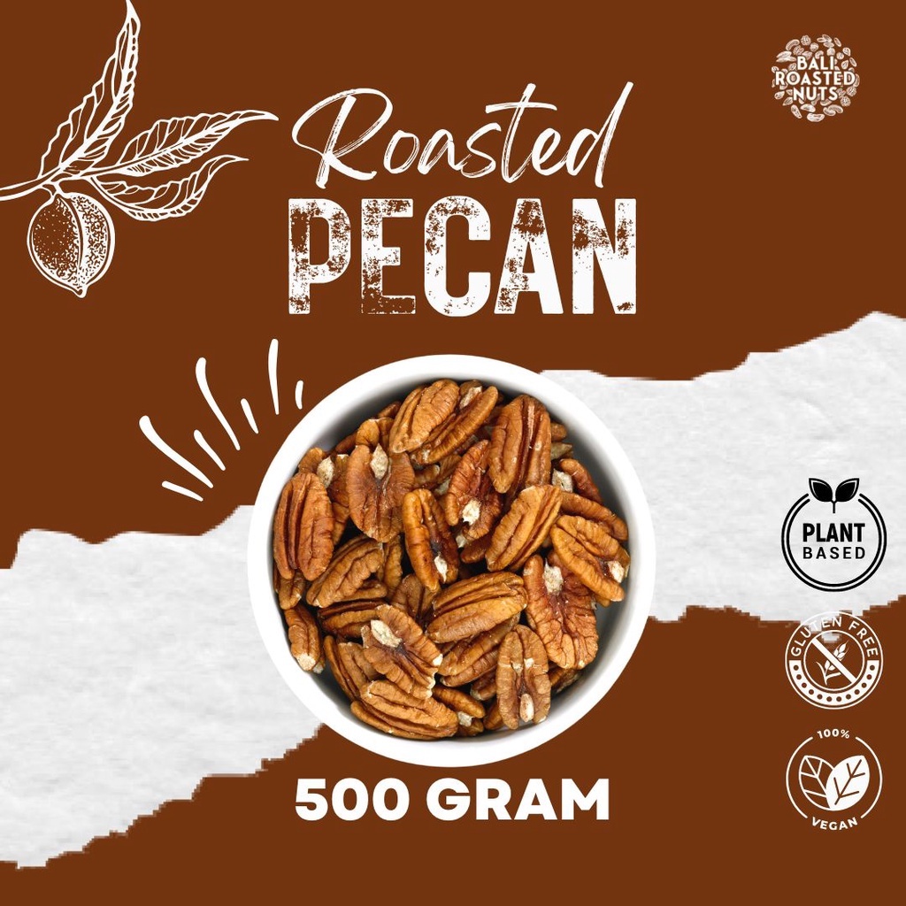 

Roasted Pecan / Kacang Pecan Panggang Import 500gr