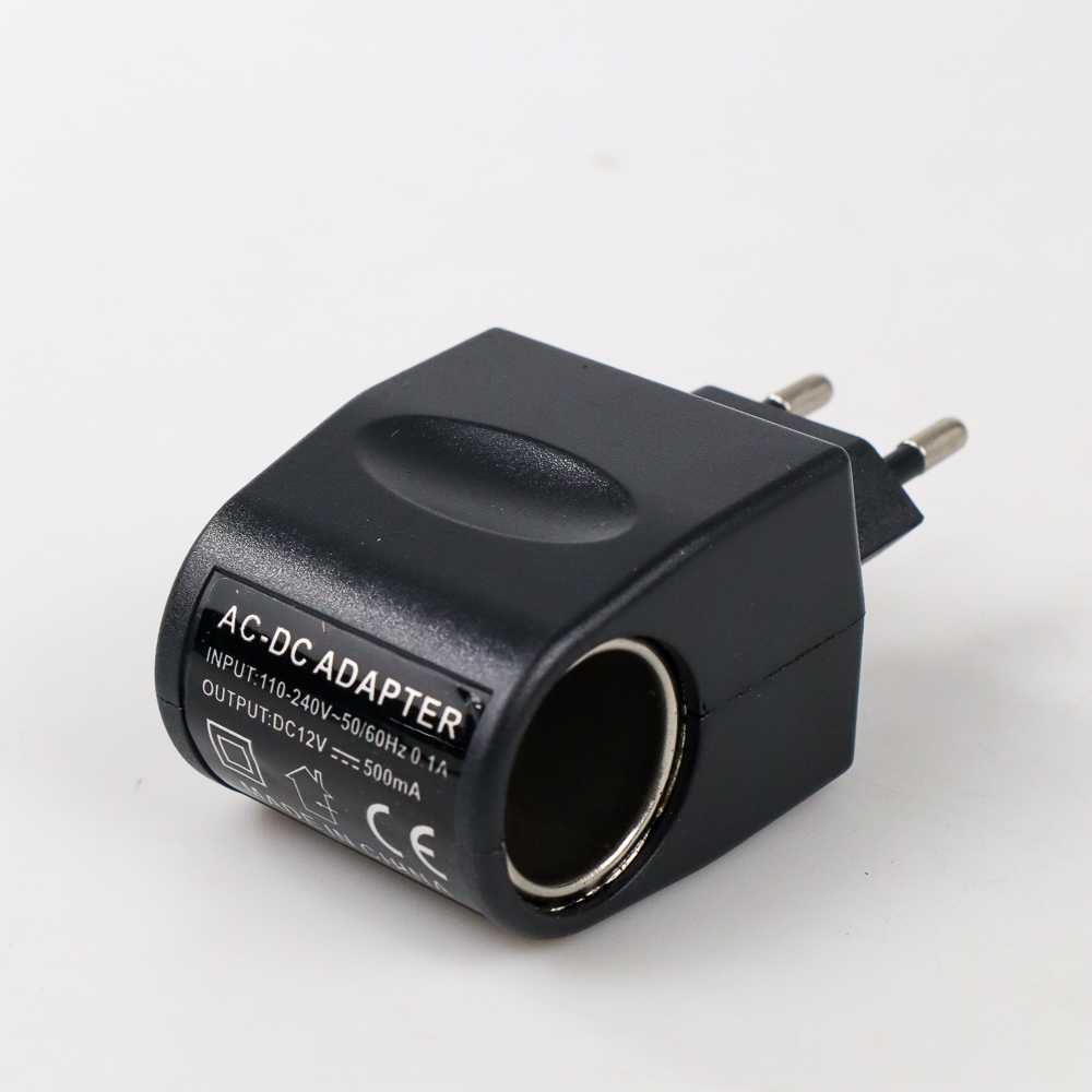 Car Charger Switch EU Plug 12 V 500mA Colokan Listrik Mobil Adapter Portable Multifungsi Material Berkualitas