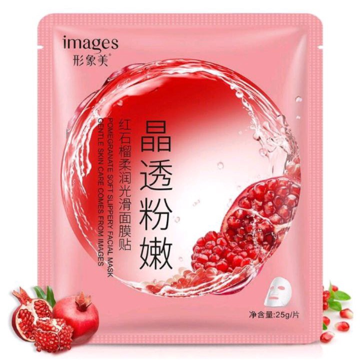 IMAGES Gentle Skin Care Mask Facial Sheet Ocean Aloe Vera Pomegranate Masker Wajah Original IM009