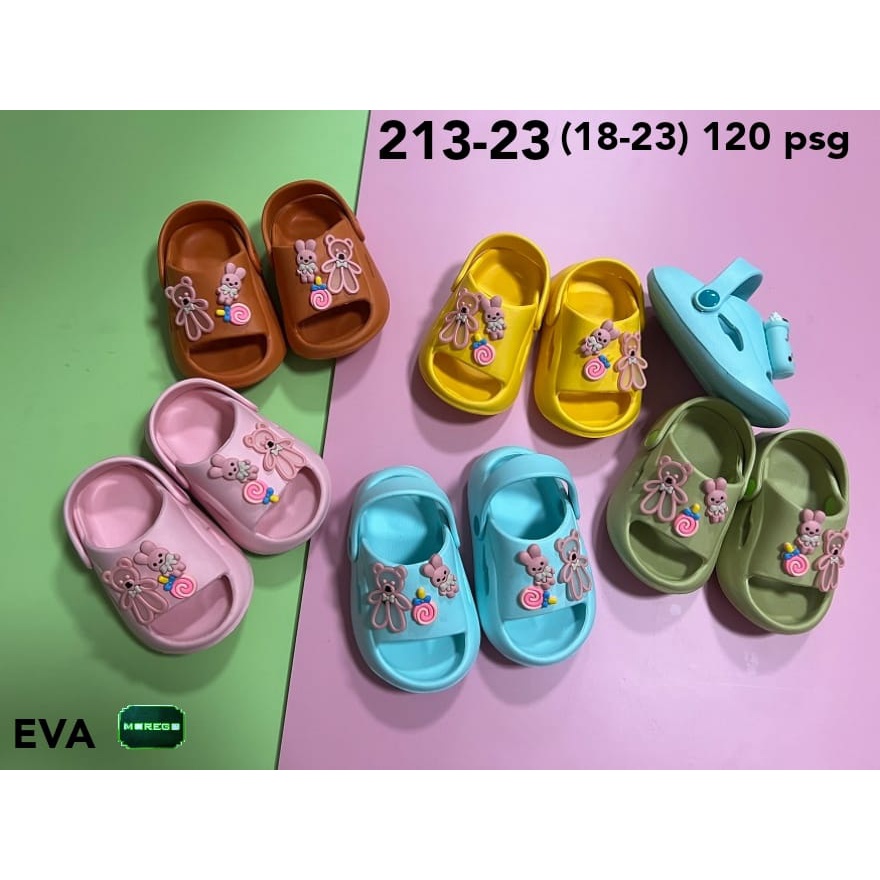 Sandal Slop Cewek EVA Morego Motif Boba,Bunny,Bear