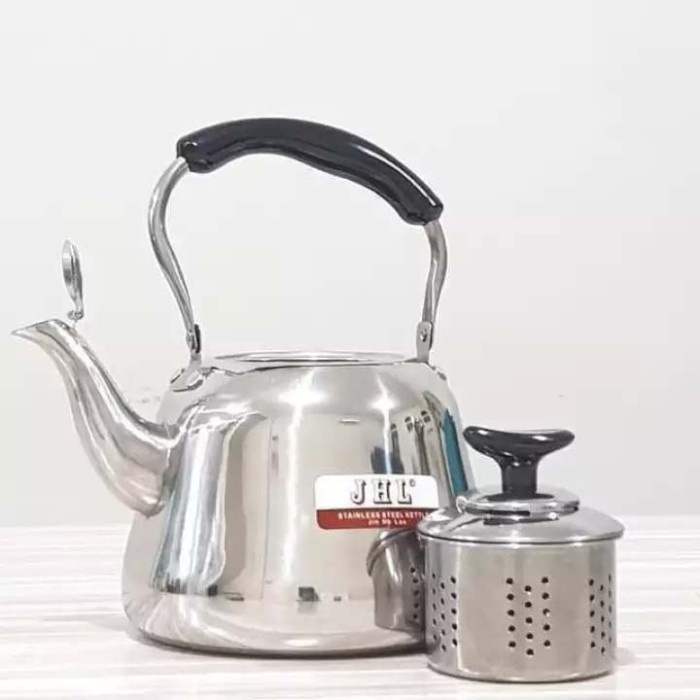 Teko Stainless Steel 2L / Ceret Anti Karat + Saringan Kopi Teh