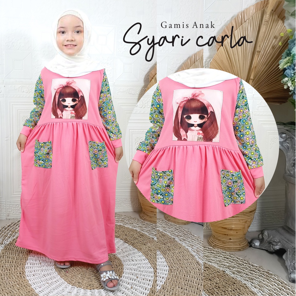 Gamis Anak Murah Viral Syari Carla CF Kids