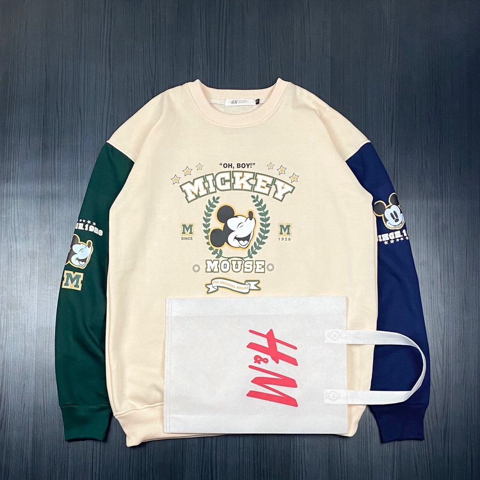 OVER SIZE Crewneck Sweatear micky Premium FREE TAS