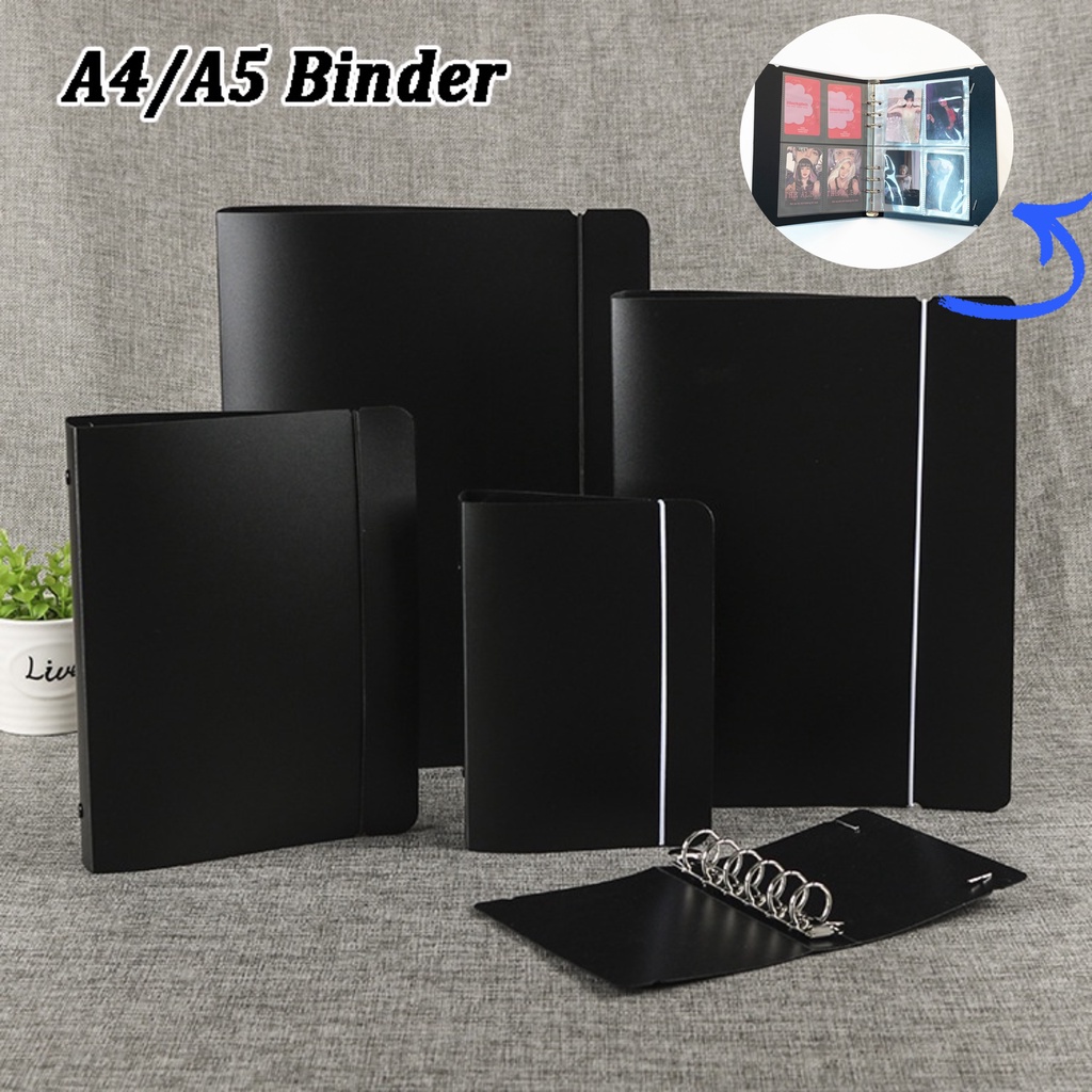 A4/A5 Lepas Isi Ulang Cover Notebook Idol Foto Koleksi Kartu Bahan PP 6 Lubang Cover Notebook 10 buah Lengan Binder Shell Kesederhanaan Frosted