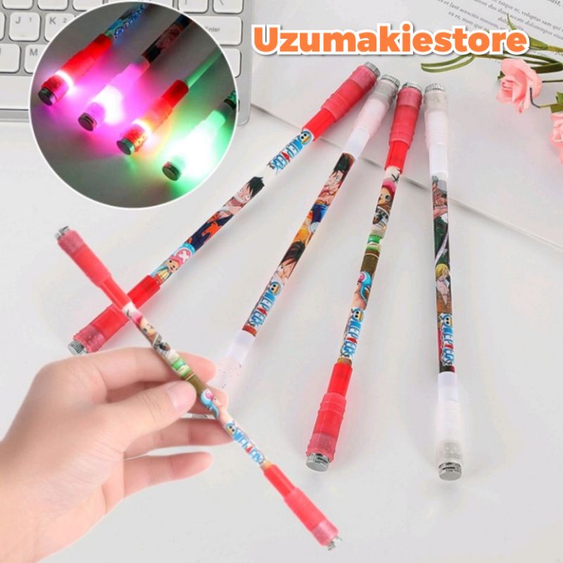 

Pulpen Puter Jari Lampu Led Anime One Piece 1 pics Zoro Luffy Law Chopper