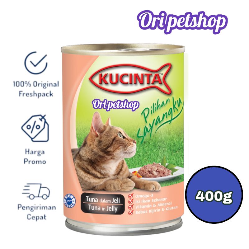 Kucinta Kaleng Wet Cat Food 400g Makanan Basah Kucing  - Tuan In Jelly