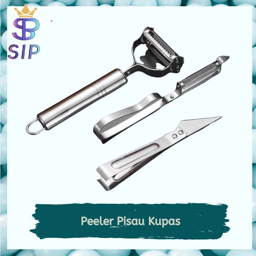 3set Alat Pengupas Wortel Bawang Sayur Buah Bahan Stainless Steel