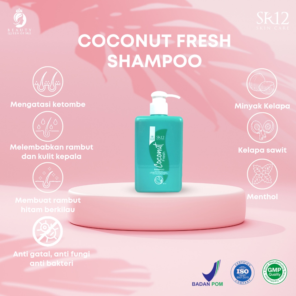 Coconut Fresh Shampoo SR12 Sampo Untuk Rambut Rontok Shampii Dandruff Sampo Anti Ketombe dsn Rontok Ketomed Shampoo Hair Treatrmet