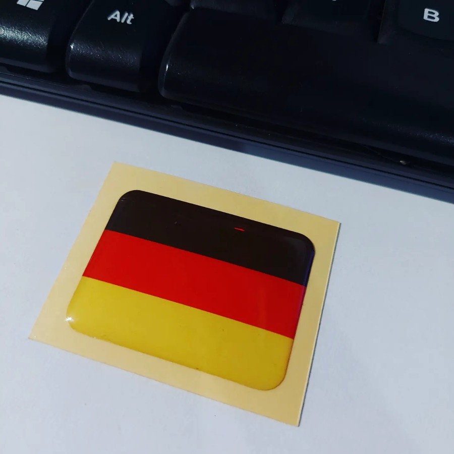 

Sticker Resin Timbul Jerman Stiker Lentur 3D Germany German Bendera
