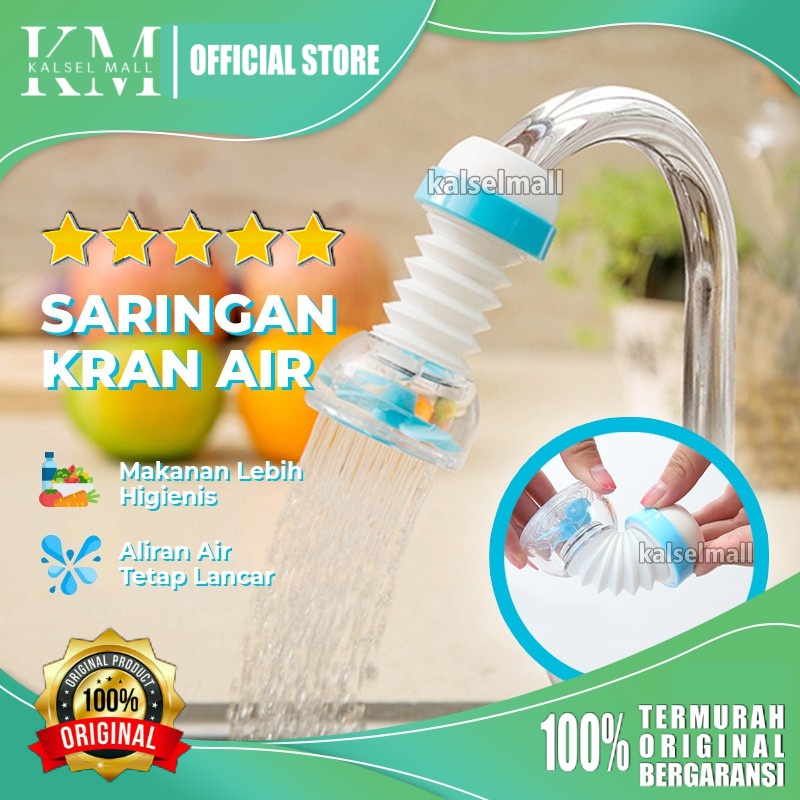 Sambungan Kran Air Wastafel Fleksibel Praktis Elastis Bisa Diputar Aliran Lebih Cepat Filter Penyambung Kepala Keran Anti Splash Filter Saringan Air Wastapel Shower ART26