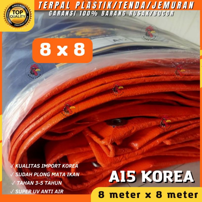 Terpal A15 8x8 Tebal Korea Waterprof Terpal Tenda Plastik Multifungsi