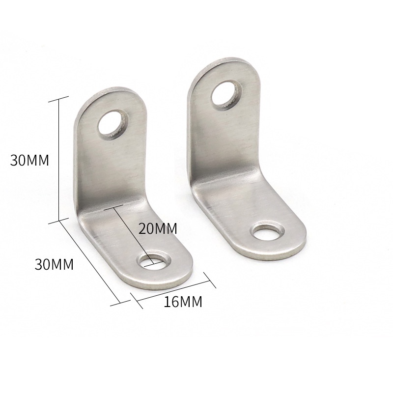 10pcs Siku Penyangga Rak Dinding / siku L Stainless Steel / Bracket Ambalan Rak