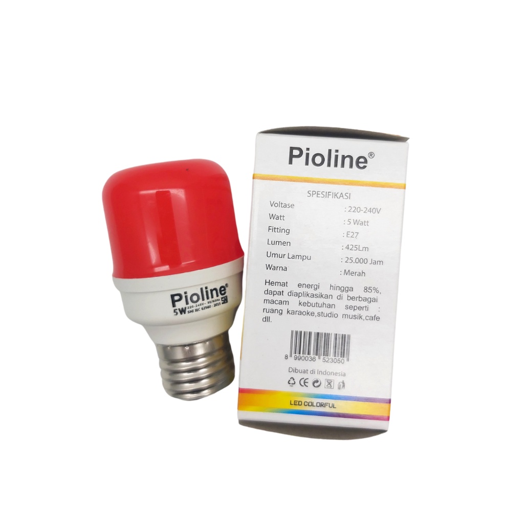 Lampu Led Colour Bulb Pioline 5 watt Lampu Warna Hemat Energi