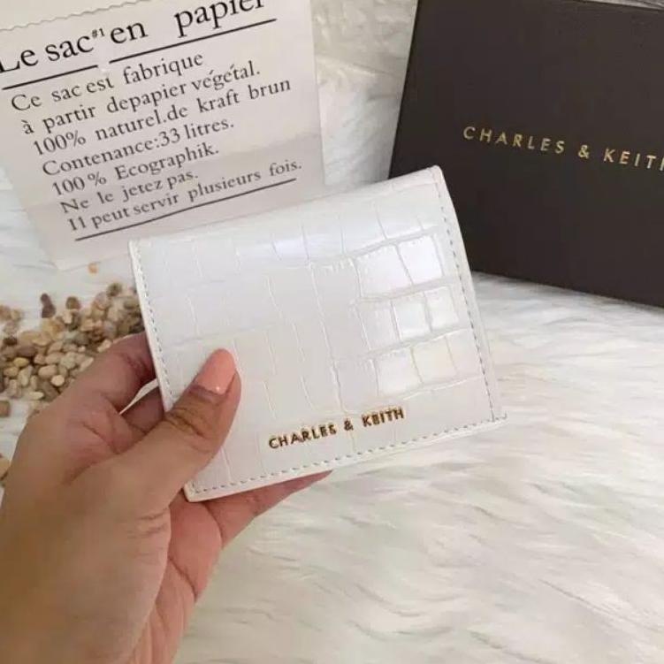 TMH.22Oc22ᴵ ▫ DOMPET CK IMPOR TAS CNK CROCO PRINTED SHORT WALLET ORI (FREE BOX )