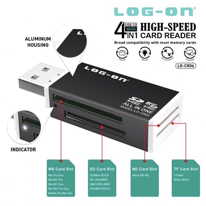 Card Reader 4in1 Log-on High Speed