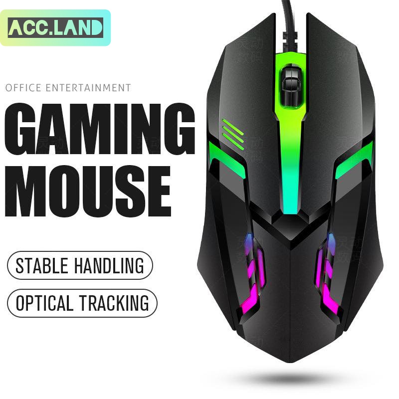 Mouse Cable  Colorful LED | Mouse Laptop PC WIRED Gaming #GARANSI3BULAN