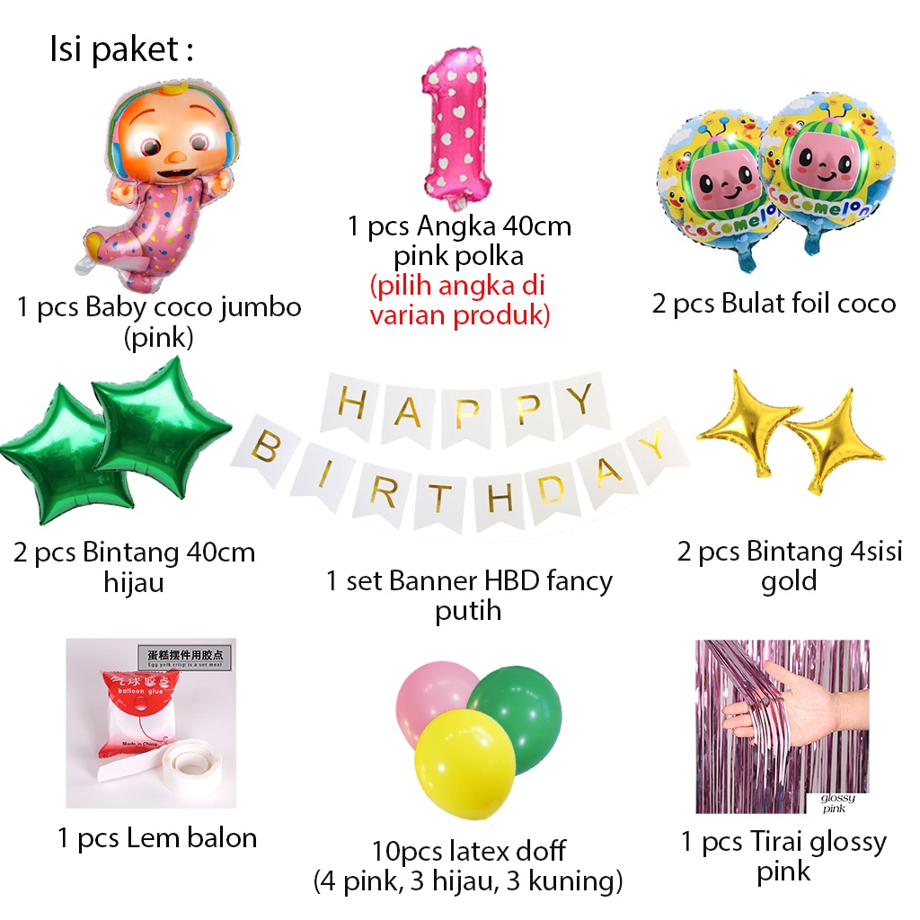 [PAKET] Dekorasi Balon Ulang Tahun BANNER COCO DANCING CURTAIN Hiasan Backdrop Birthday