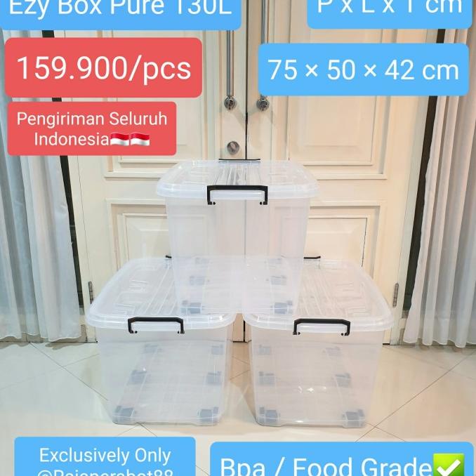 

Container/ Storage Box Ezy Cb 130 L Pure/Bening/Transparan Vindo Biggy