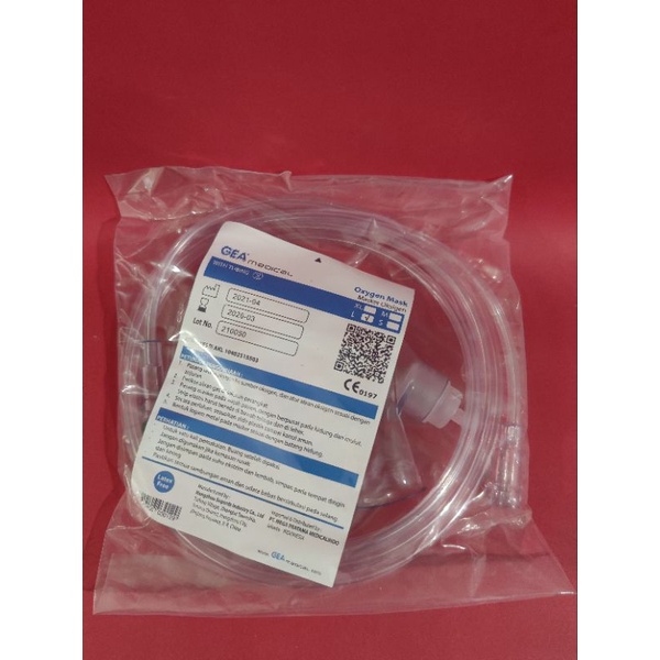 Masker Oksigen DEWASA GEA / ADULT Oxygen Mask GEA