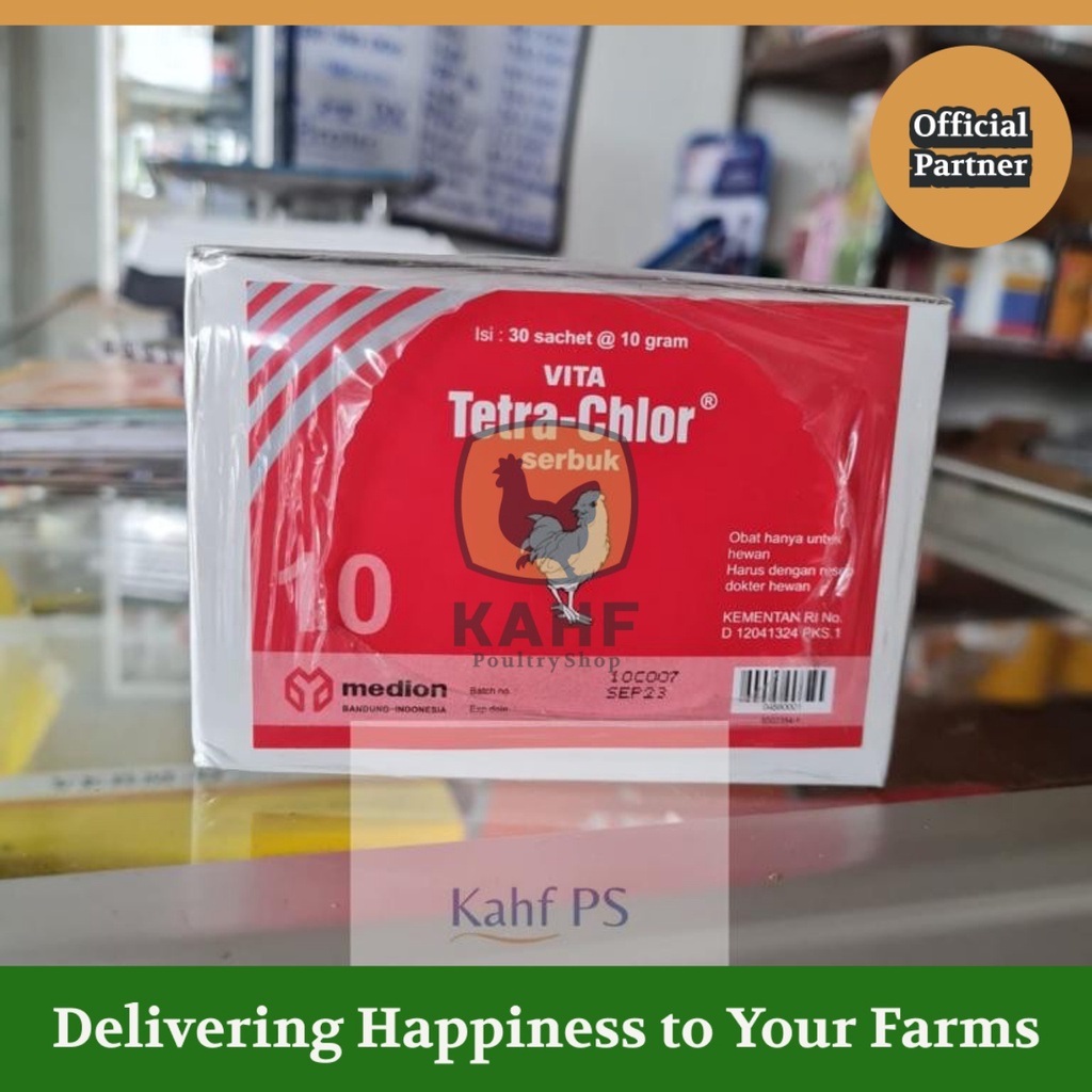 Vita Tetra Chlor serbuk 10 gram ECER Obat Antibiotik Ayam CRD Ngorok Snot