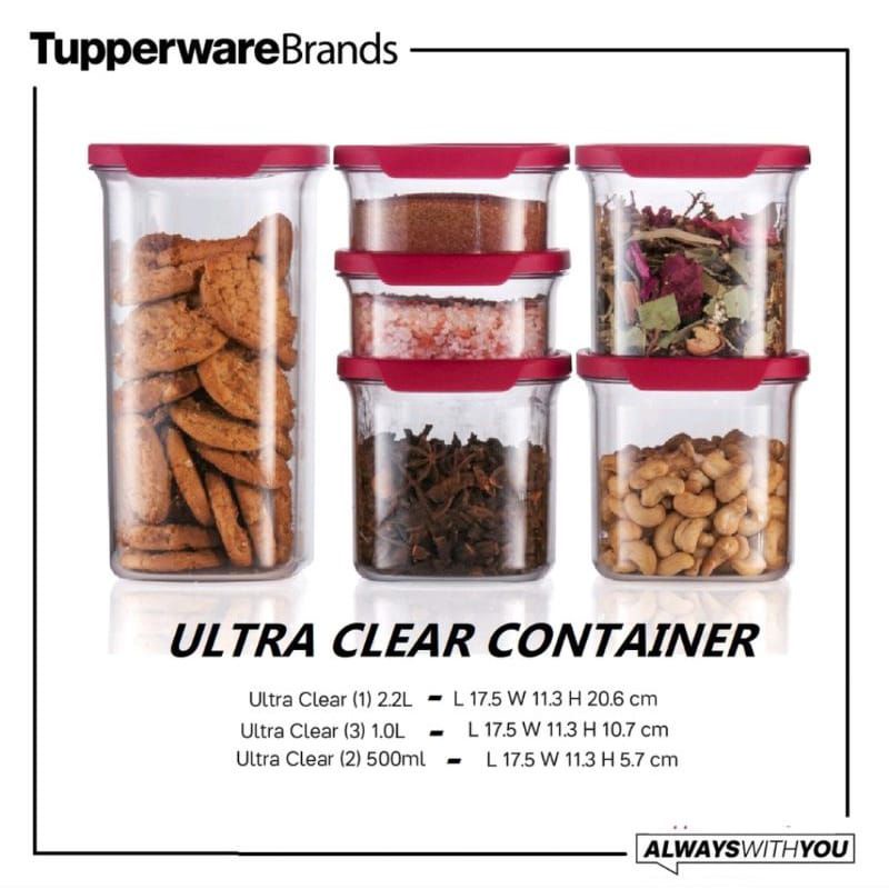 ULTRA CLEAR CONTAINER/TOPLES TUPPERWARE